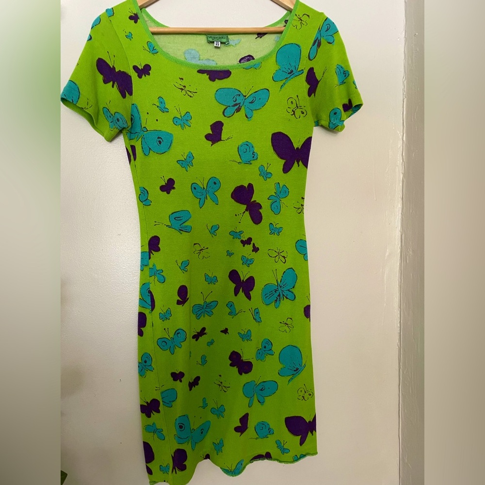 **REDUCED** Vintage 90’s Versus Gianni Versace Butterfly mini dress
